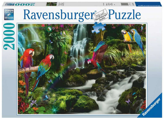 Ravensburger puzzel bonte papegaaien in de jungle - legpuzzel - 2000 stukjes