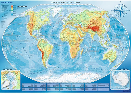 Trefl puzzel grote fysieke wereldkaart 4000 stukjes educatief karton.
