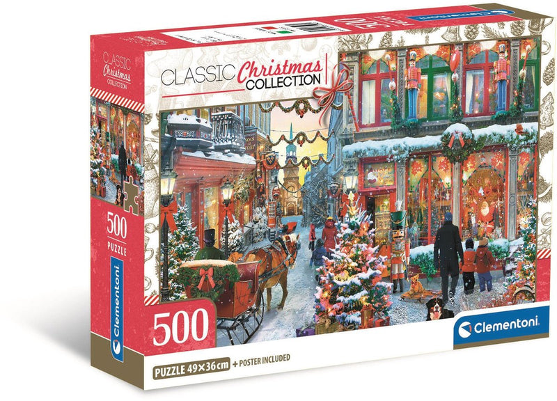 ギャラリービューアに画像をロードする, Clementoni legpuzzel kerst puzzel 500 stukjes besneeuwd dorp poster.
