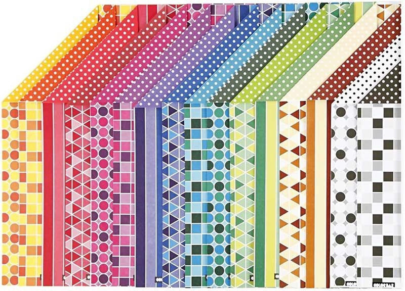 Afbeelding laden in galerijviewer, Creotime patroonpapier 21 x 29,7 cm 16 stuks multicolor
