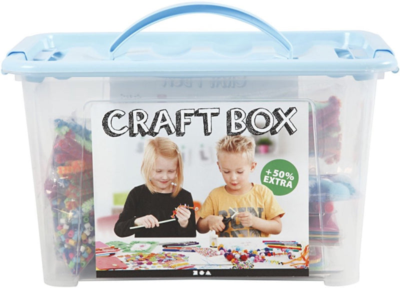 Afbeelding laden in galerijviewer, Creativ company hobbybox blauw met creatieve materialen, 1st.
