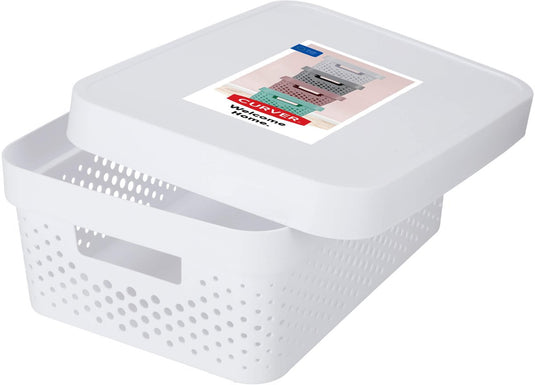 Curver - opengewerkte container met infinity deksel - 11l - wit