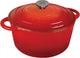 Kinghoff 1529 - gietijzeren braadpan - ø24 cm - 4l - rood- emaille