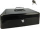 Westcott geldkist - 301x242x91mm - zwart - kunststof inzet met 5 vakken - ac-e51002-zw