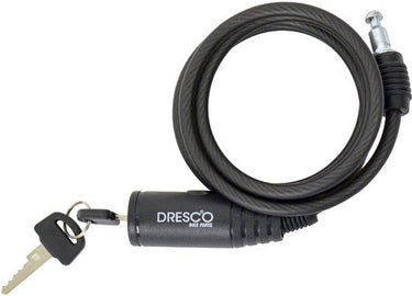 Dresco kabelslot 150 6 | kabelslot voor fiets - 150cm - rond 6mm - zwart