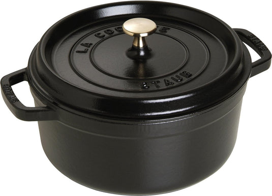 Staub braadpan - rond - 24 cm - zwart