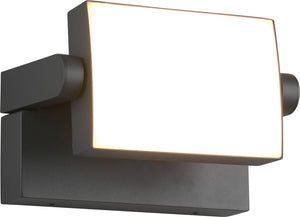 Trio kansas - wandlamp - antraciet - incl. 1x smd 10w - kantelbaar - buitenverlichting - ip54