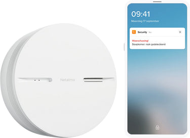 Netatmo slimme rookmelder met wifi - smart rookmelder - werkt met google home apple homekit - koppelbaar - 10 jaar batterij