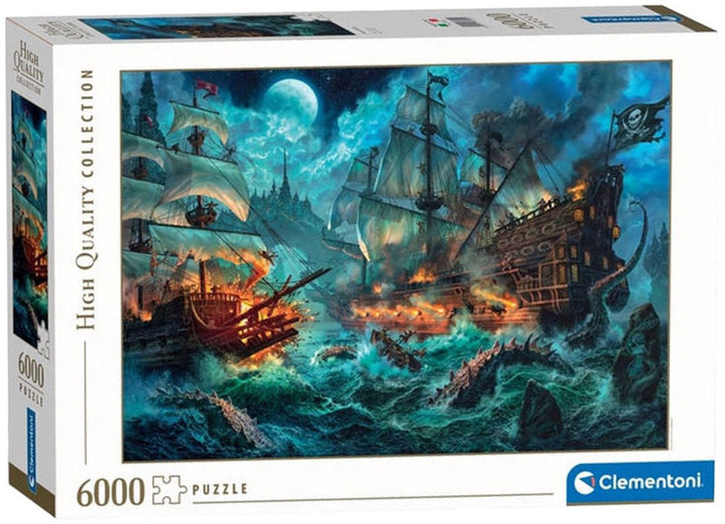 Afbeelding laden in galerijviewer, Clementoni legpuzzel piraten strijd - 6000st.
