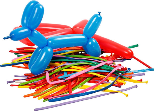 Happy moments ballonnen langwerpig 100 stuks verschillende kleuren