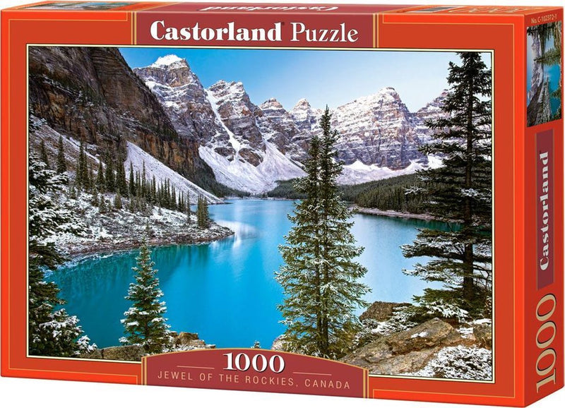 Afbeelding laden in galerijviewer, Castorland the jewel of the rockies, canada – puzzel – 1.000 stukjes – satijnen afwerking – perfecte pasvorm – europese kwaliteit
