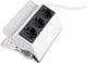Q-link stekkerdoos â€“ 3â€“voudig â€“ met klembevestiging â€“ platte stekker â€“ randaarde â€“ 3 x 1.5 mmâ² â€“ 3 m â€“ wit â€“ antraciet