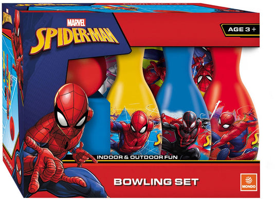Mondo spiderman bowlingset speelgoed - 7-delig - kunststof - kind.