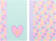 Kangaro schriften - b'log hearts - formaat a4 - met lijn - 2 stuks