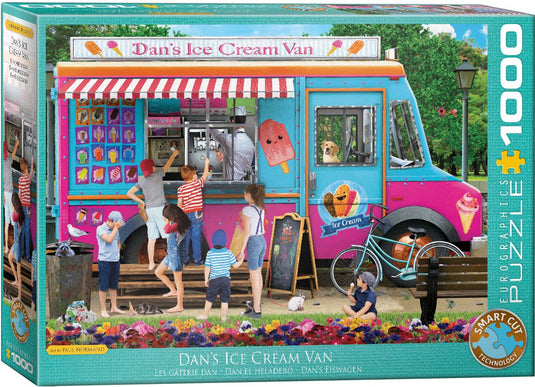 Eurographics - dan's ijscowagen [dan's ice cream van] - paul normand - 1000 stukjes 68×48cm (b×h) - legpuzzel