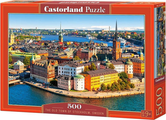 Castorland the old town of stockholm sweden – puzzel – 500 stukjes – satijnen afwerking – perfecte pasvorm – europese kwaliteit