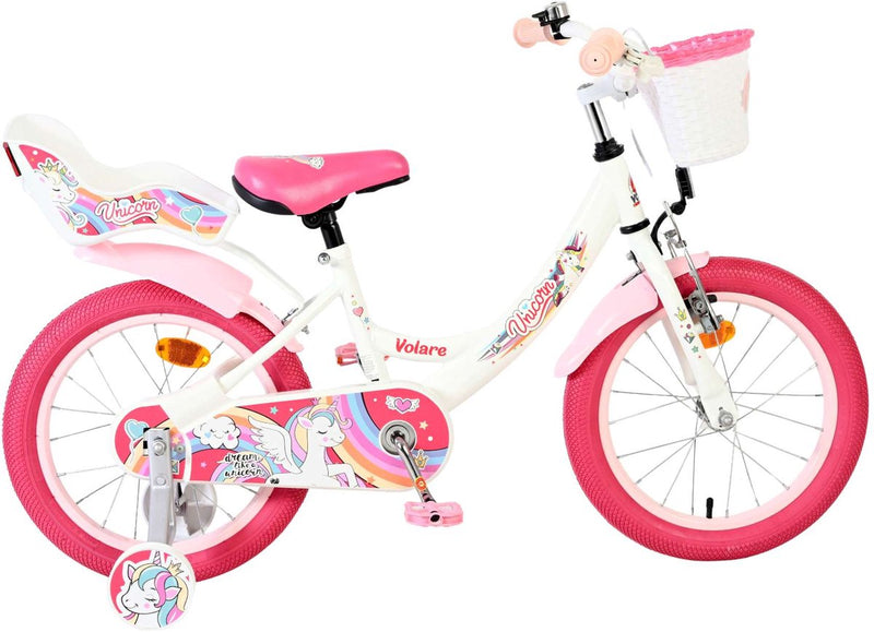 Afbeelding laden in galerijviewer, Volare unicorn kinderfiets - meisjes - 16 inch - wit
