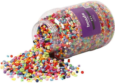 Creativ company http: www.cchobby.nl emmer-met-plastic-kralen-afm-6-20-mm-gatgrootte-1-5-6-mm-ca-8100-stuk-3000-gr-5700-ml-1-emmer