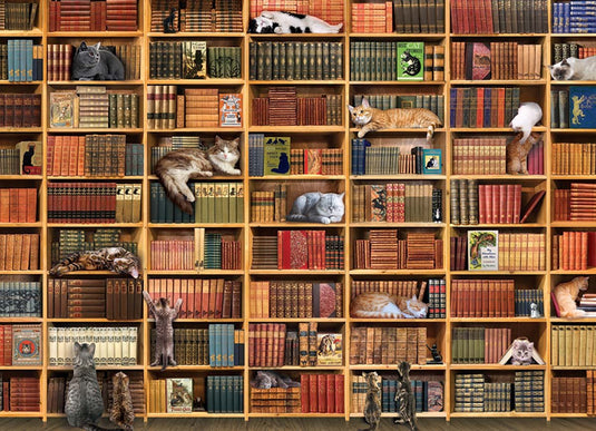 Cobble hill puzzel katten legpuzzel 1000 stukjes - the cat library.
