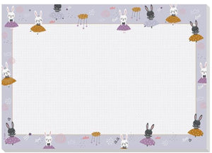 Sigel bureauonderlegger - bunny ballerinas - formaat a3 - 30 vel afscheurbaar - si-ho920