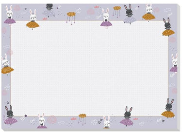 Sigel bureauonderlegger - bunny ballerinas - formaat a3 - 30 vel afscheurbaar - si-ho920