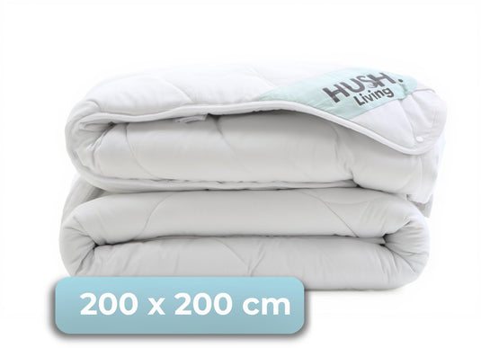 Hush. living hush living - synthetisch dekbed - 4 seizoenen - 200x200 cm - 200 gsm + 300 gsm hoogwaardige polyestervezel - met bevestiginglusjes - zacht en licht