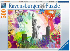 Ravensburger puzzel kaart uit new york - legpuzzel - 500 stukjes