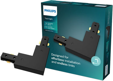 Philips led philips easylink - connector - l-vormige connector - rechtse hoek - zwart - railverlichting