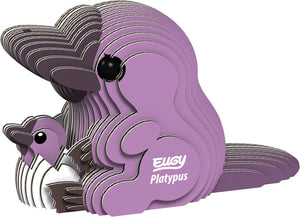 Eugy 3d puzzel - platypus - zeedieren - duurzaam - verzamel ze allemaal - 6 jaar