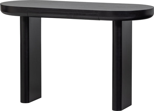Woood mael bureau sidetable - fineer - zwart - 75x120x50