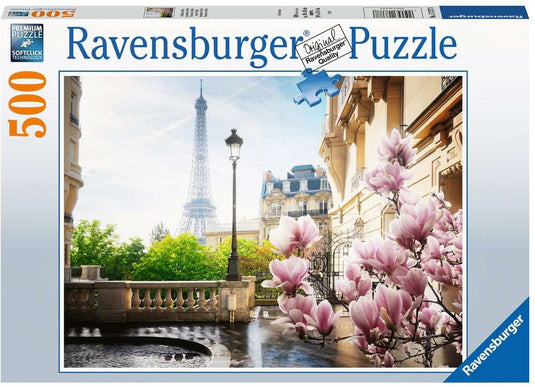 Ravensburger puzzel lente in parijs - legpuzzel - 500 stukjes