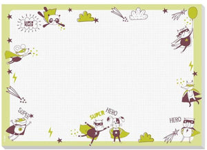 Sigel bureauonderlegger - little heroes - formaat a3 - 30 vel afscheurbaar - si-ho900