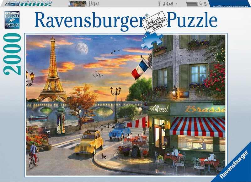 Afbeelding laden in galerijviewer, Ravensburger puzzel romantische avond in parijs - legpuzzel - 2000 stukjes
