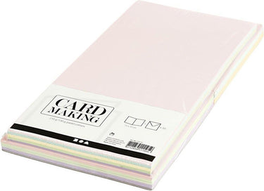 Creativ company kaarten enveloppen pastelkleuren 15x15cm 50 sets