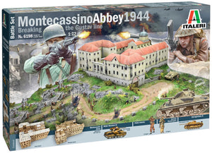 Italeri modelbouwpakket diorama - 6198 montecassino abbey 1944 breaking the gustav line - battle set plastic - 1:72 - modelbouw
