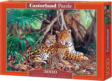 Castorland jaguars in the jungle – puzzel – 3.000 stukjes – satijnen afwerking – perfecte pasvorm – europese kwaliteit