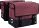 Willex dubbele fietstas - canvas - reflectie - 48 liter - universele bevestiging - purple red matt black