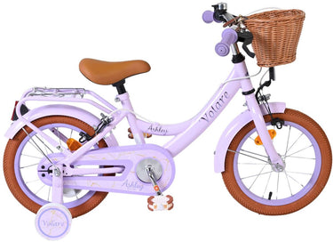 Volare ashley kinderfiets - meisjes - 14 inch - lila - twee handremmen