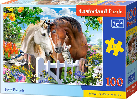 Castorland best friends – puzzel – 100 stukjes – vriendschap – premium kwaliteit
