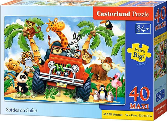 Castorland softies on safari - 40 stukjes maxi