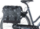 Basil Grand Flower fietsshopper - zwarte waterafstotende tas met laptopvak - 23L