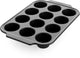 Greenpan bistro muffinvorm - 12 muffins - pfas-vrije antikleeflaag - keramische bakvorm - ovenbestendig tot 230°c - zwart