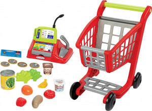 Écoiffier ecoiffier 100% winkelwagen, boodschappen kassa