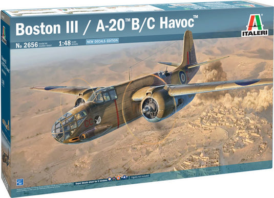 Italeri modelbouwpakket vliegtuigen - 2656 douglas boston iii a - 20 b c havoc - usa wwii - propeller vliegtuig plastic - 1:48 - modelbouw