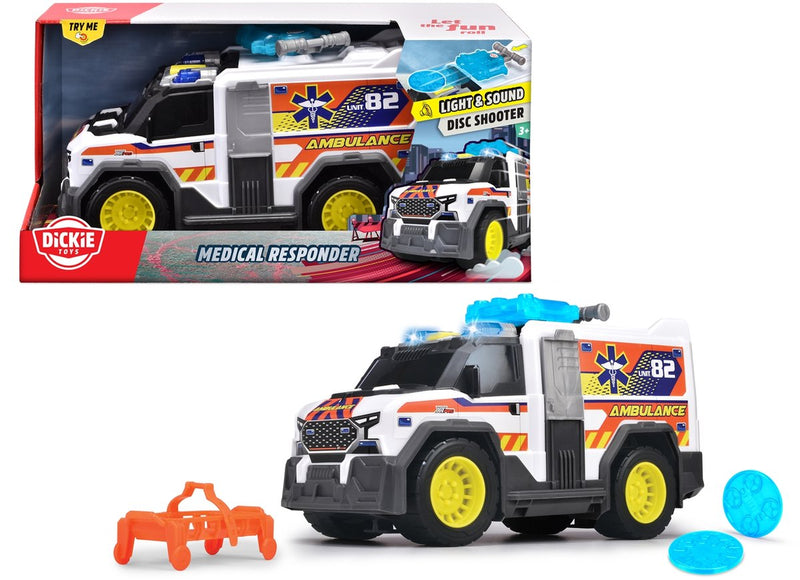 Afbeelding laden in galerijviewer, Dickie toys - ambulance - ziekenwagen - licht en geluid - vanaf 3 jaar
