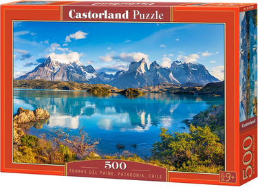 Castorland torres del paine, patagonia, chile – puzzel – 500 stukjes – satijnen afwerking – perfecte pasvorm – europese kwaliteit
