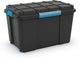 Kis scuba opbergbox xl- 110l - zwart blauwe clips
