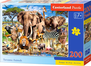 Castorland savanna animals – puzzel – 200 stukjes – dieren – premium kwaliteit