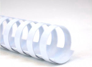 Gbc bindruggen plastic a4 10mm wit capaciteit 65vel