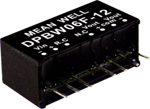 Mean well dpbw06g-05 dc dc-convertermodule 600 ma 6 w aantal uitgangen: 2 x inhoud 1 stuk(s)